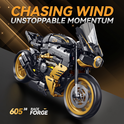 1:8 Cafe-Racer Motorcycle Building Kit