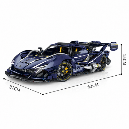 1:8 Combat Hypercar Building Set — Starry Blue
