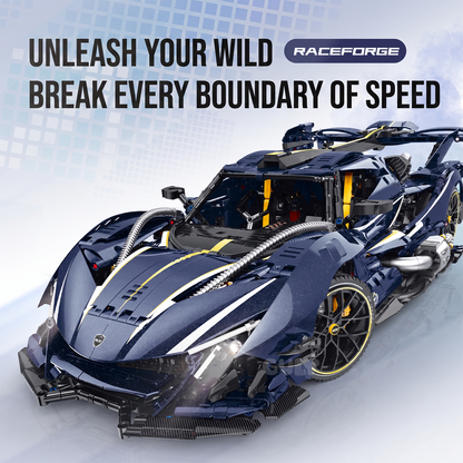 1:8 Combat Hypercar Building Set — Starry Blue