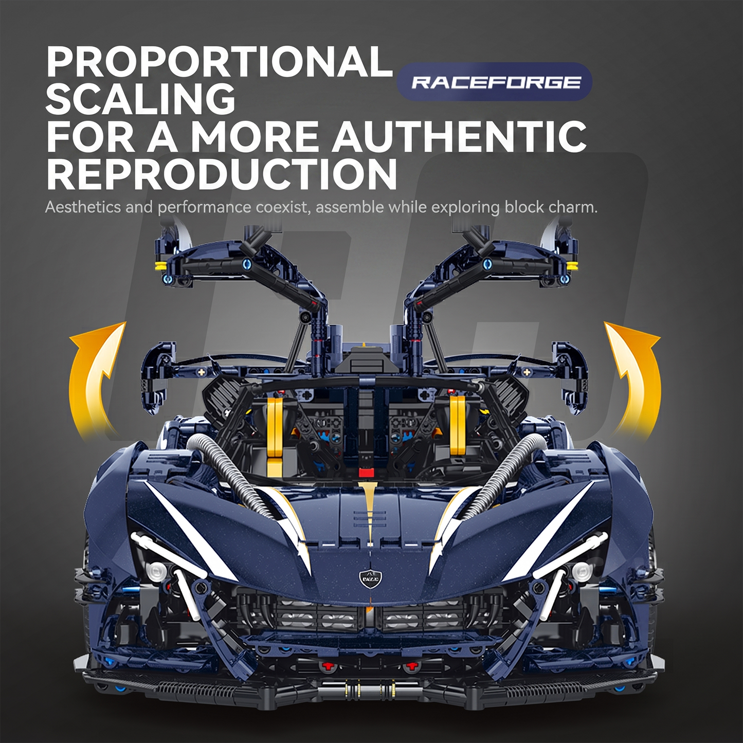 1:8 Combat Hypercar Building Set — Starry Blue