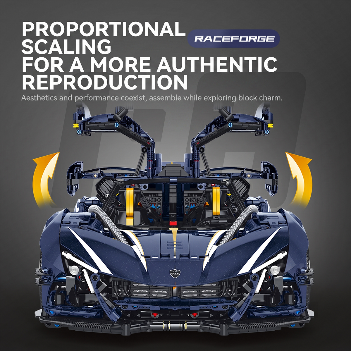 1:8 Combat Hypercar Building Set — Starry Blue