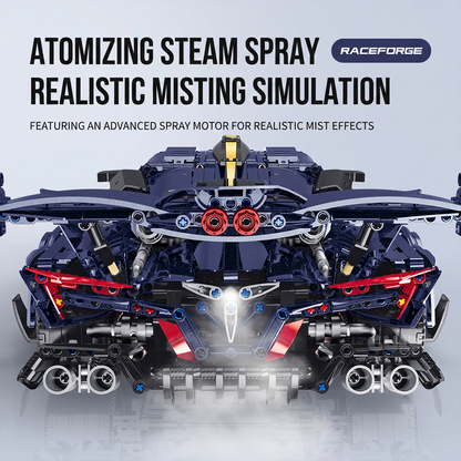 1:8 Combat Hypercar Building Set — Starry Blue