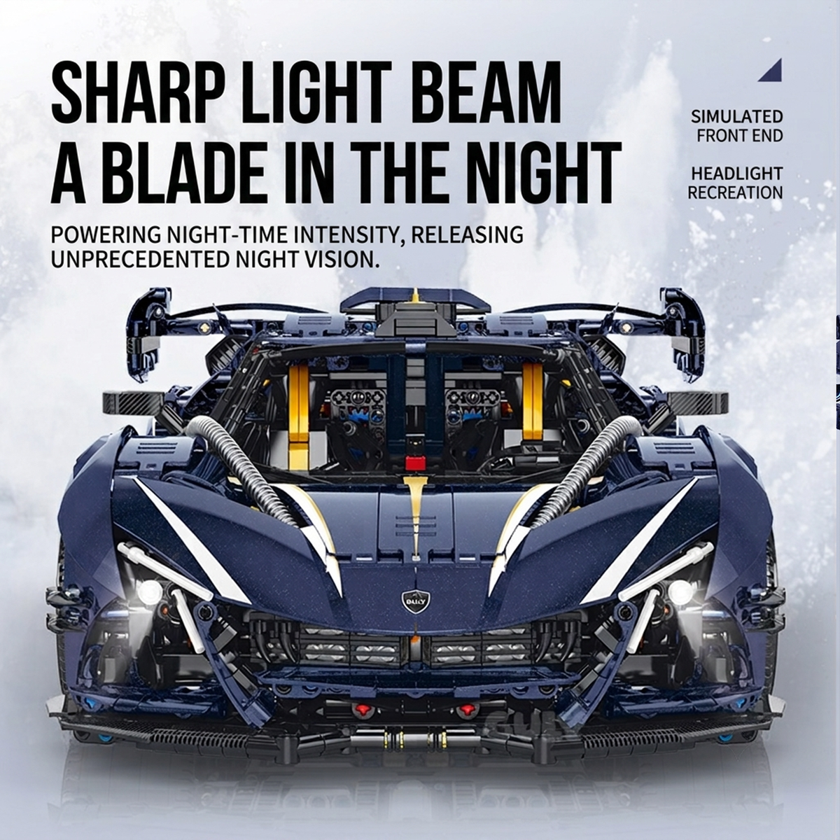 1:8 Combat Hypercar Building Set — Starry Blue