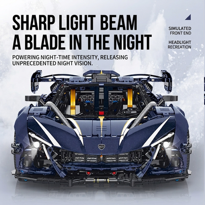 1:8 Combat Hypercar Building Set — Starry Blue
