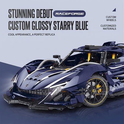 1:8 Combat Hypercar Building Set — Starry Blue