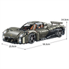 1:8 Concept Supercar Building Set — Gunmetal Grey