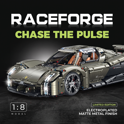 1:8 Concept Supercar Building Set — Gunmetal Grey