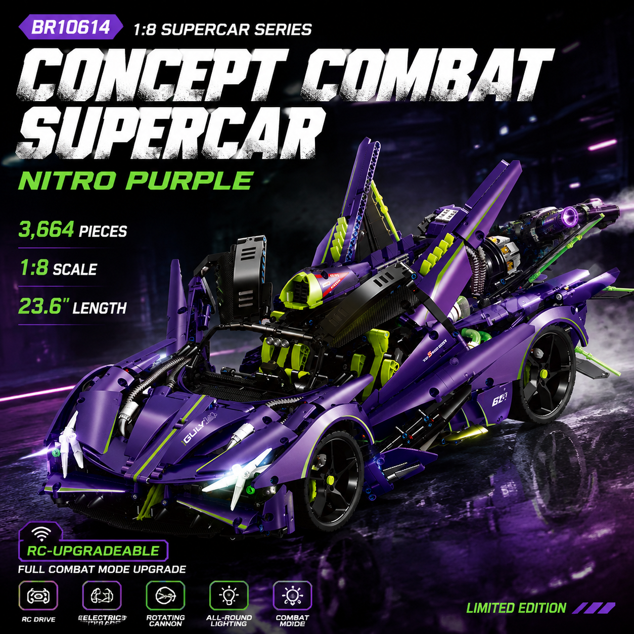 1:8 Concept Combat Supercar — Nitro Purple