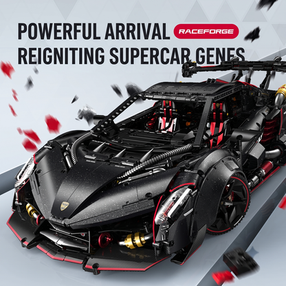 1:8 Concept Hypercar Building Set — Meteorite Black