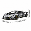 1:8 Concept Supercar Building Set — Electroplated Silver