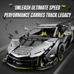 1:8 Concept Supercar Building Set — Electroplated Silver