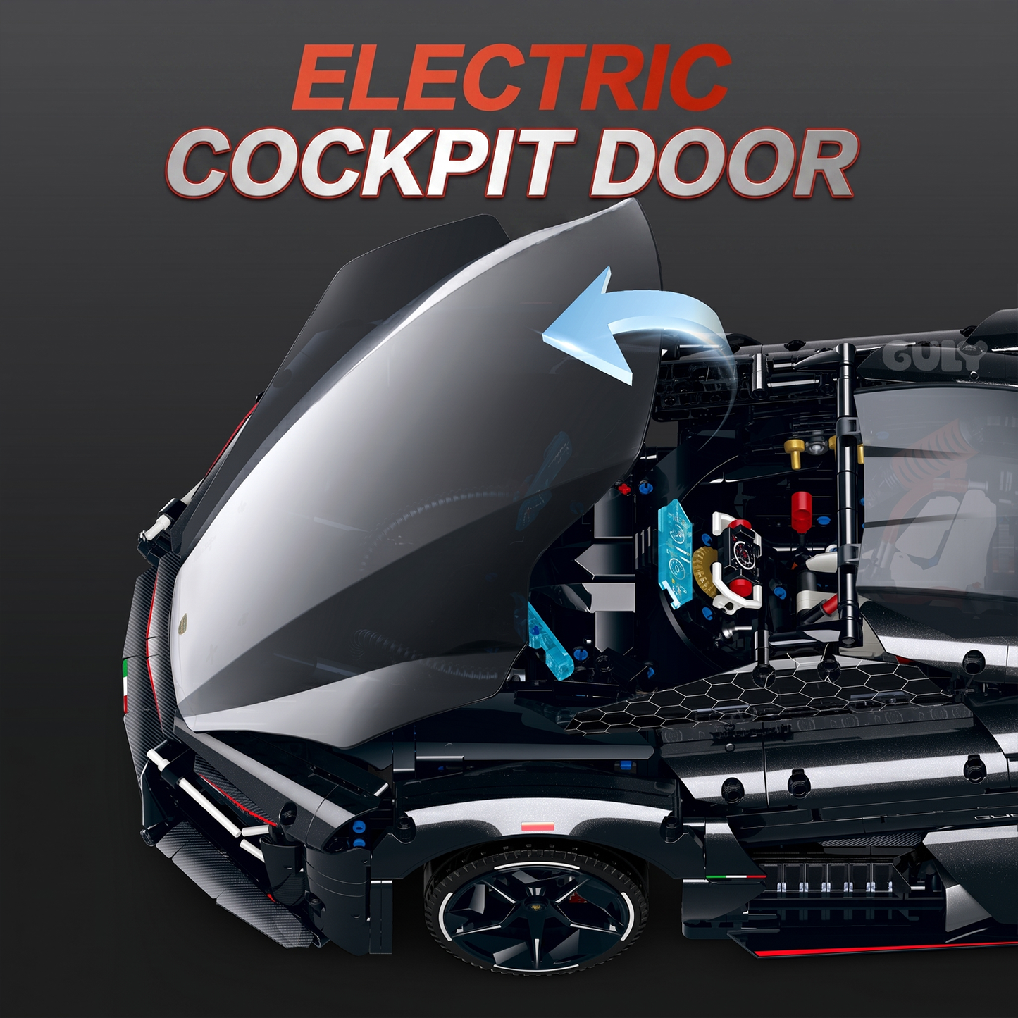 1:8 Concept Supercar Building Set — Samurai Black BR10644