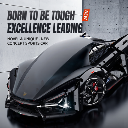 1:8 Concept Supercar Building Set — Samurai Black BR10644