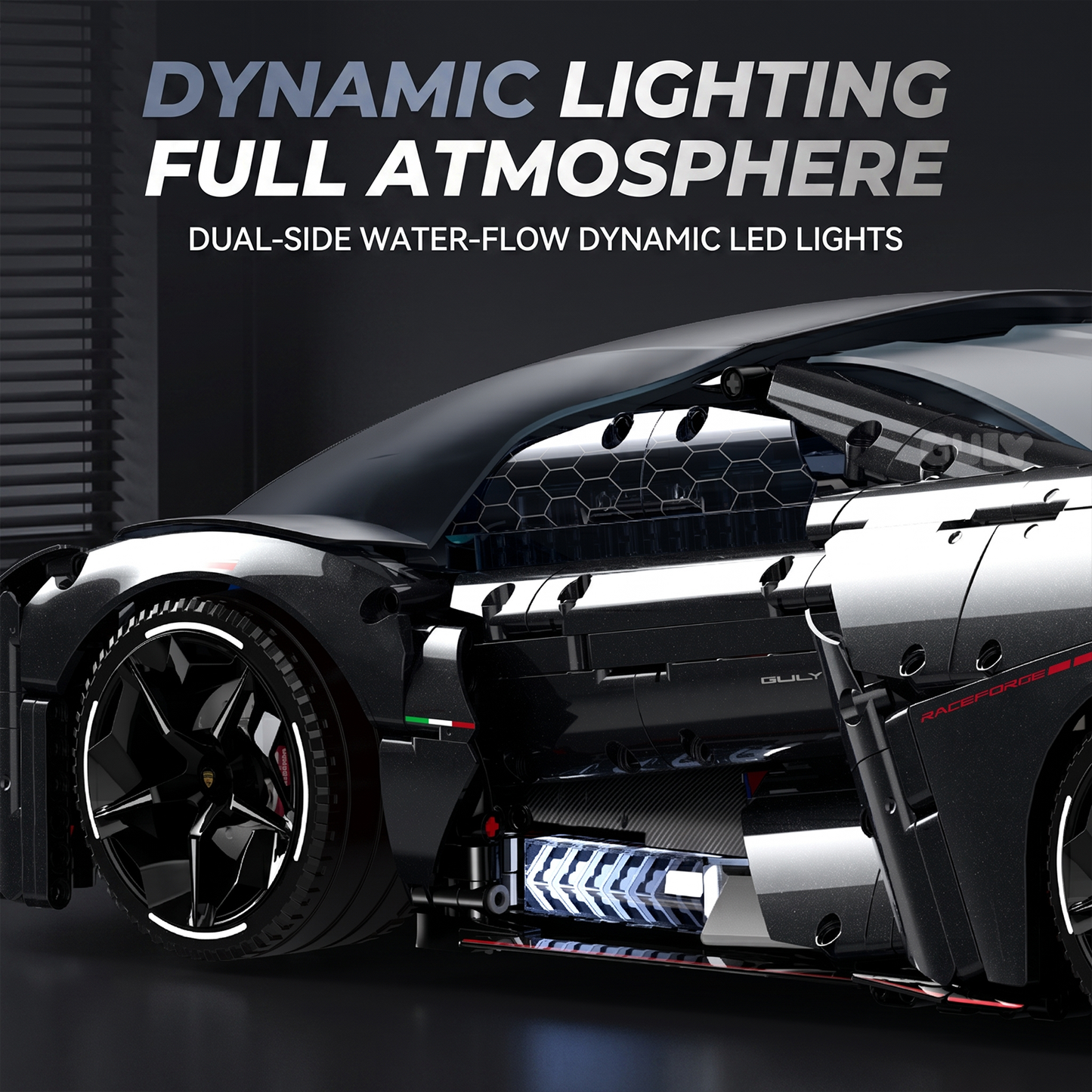 1:8 Concept Supercar Building Set — Samurai Black BR10644