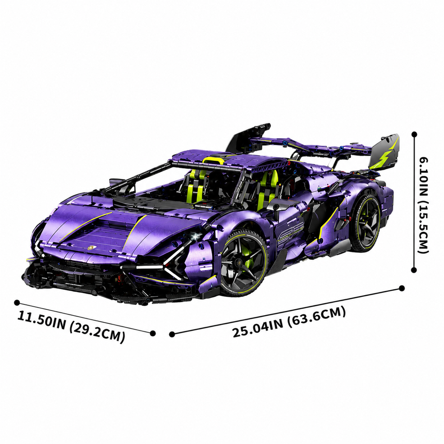 1:8 Convertible Concept Supercar Building Set — Comet PurpleOption