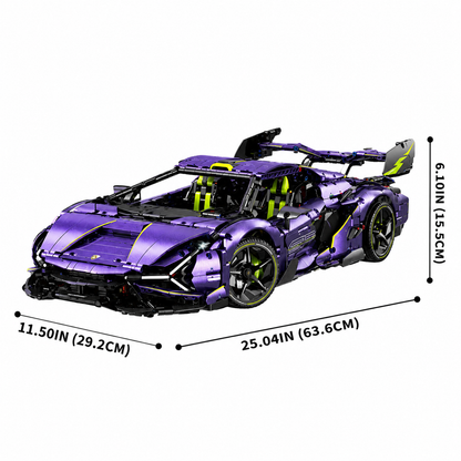 1:8 Convertible Concept Supercar Building Set — Comet PurpleOption