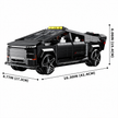 1:14 Cyber Pickup Truck RC Building Set — Matte Black