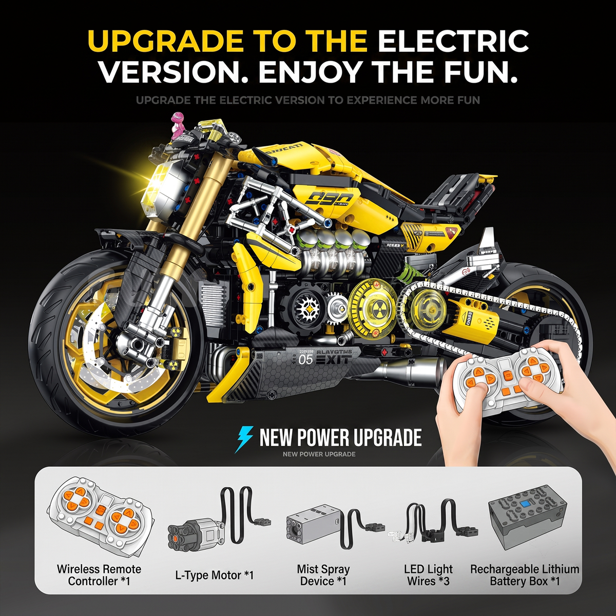 1:5 Cyberpunk Streetfighter Motorcycle Building Kit BR60519
