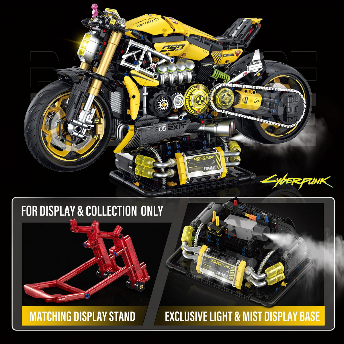 1:5 Cyberpunk Streetfighter Motorcycle Building Kit BR60519