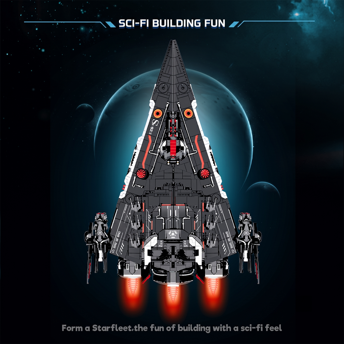Dark Interstellar Warship Building Kit