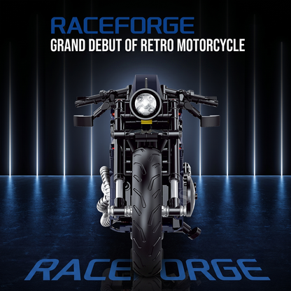 1:8 Dark Power-Cruiser Motorcycle Building Kit
