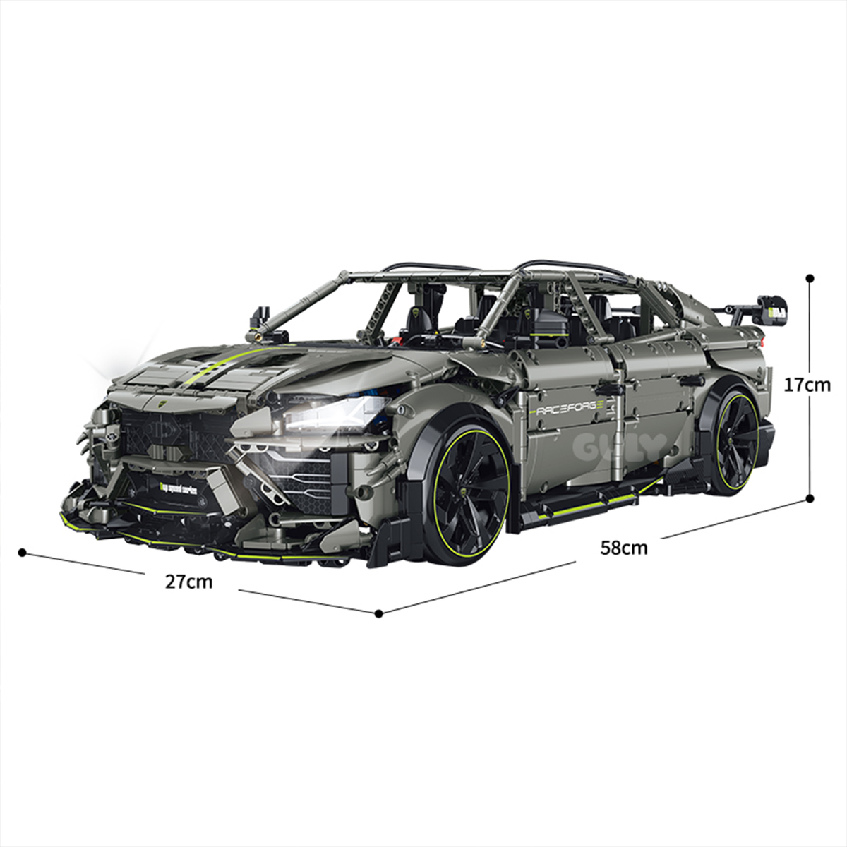 1:8 Drift Stunt SUV Building Set — Armour Grey