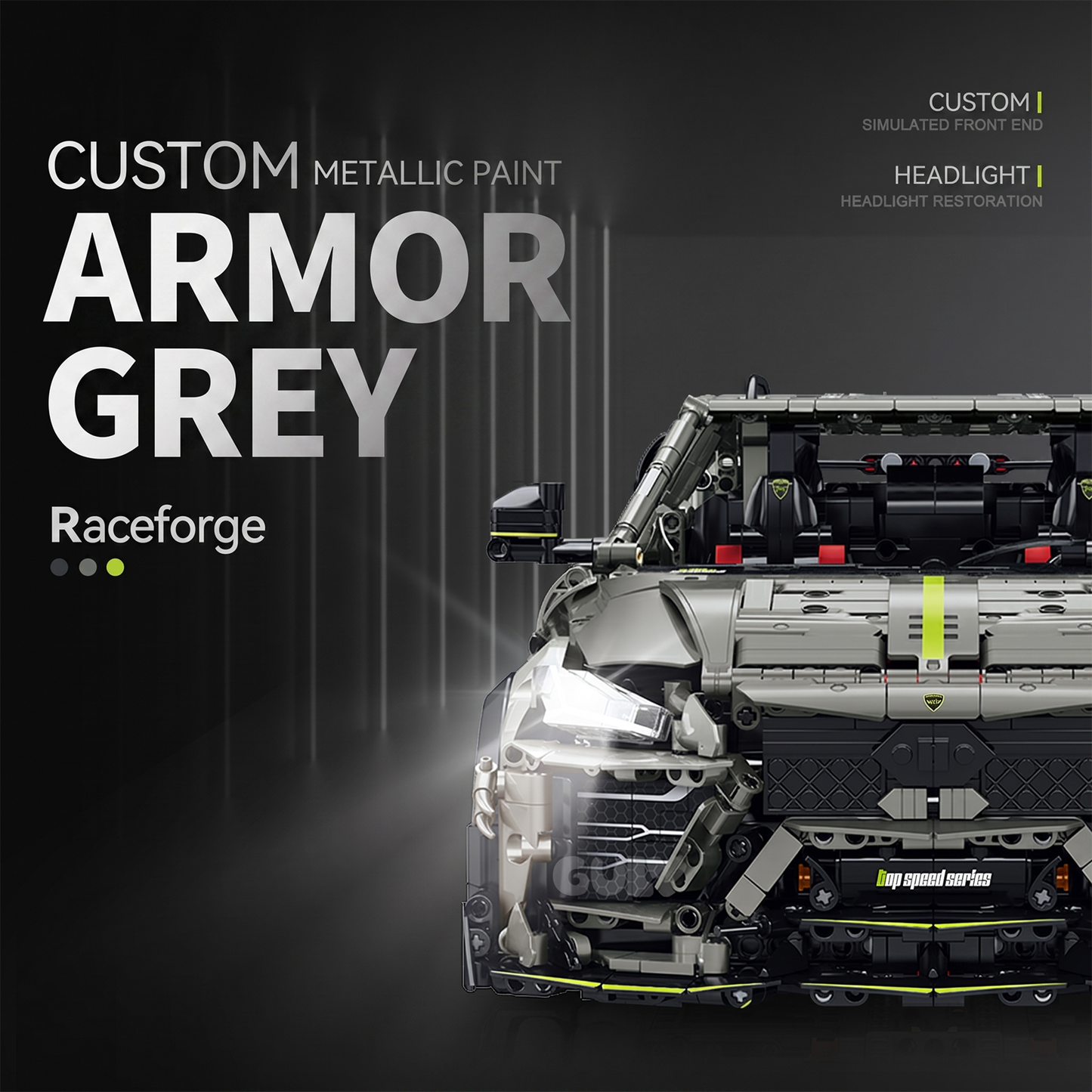 1:8 Drift Stunt SUV Building Set — Armour Grey