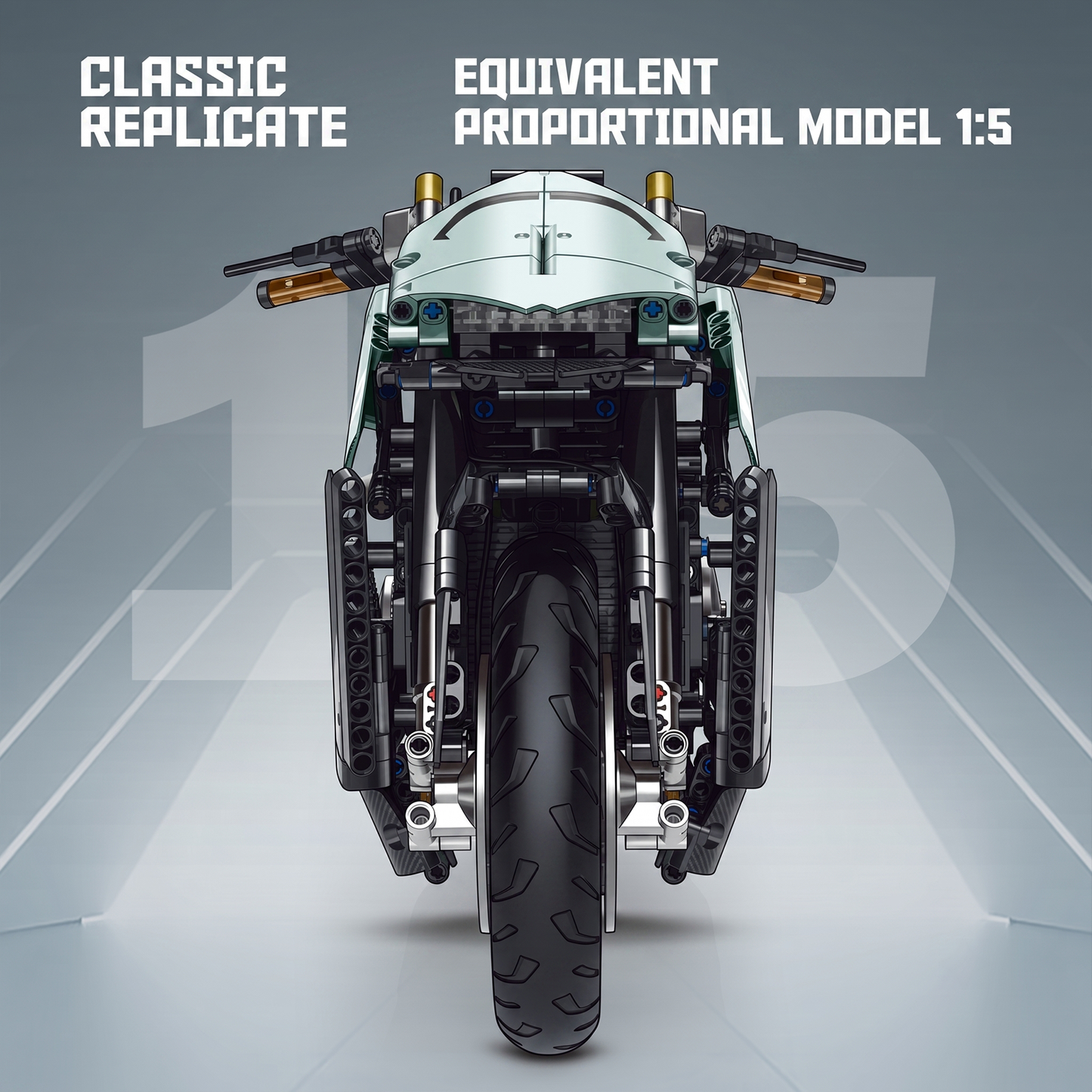 1:5 Electroplated Concept Sport Motorcycle Building Set