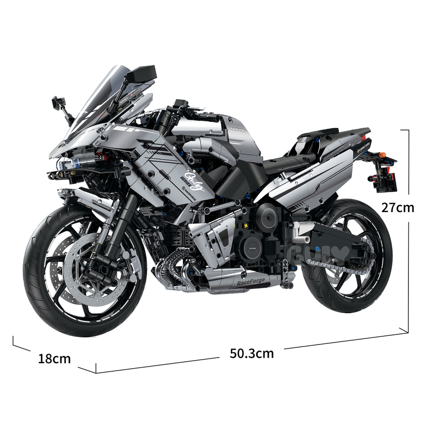 1:5 Electroplated Hyper-Sport Motorcycle Building Kit