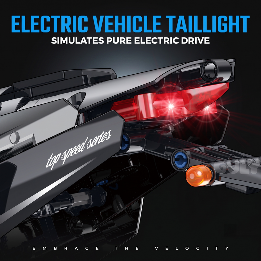 1:5 Electroplated Hyper-Sport Motorcycle Building Kit