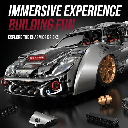1:8 Electroplated Limited Edition Supercar Building Blocks BR10629