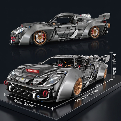 1:8 Electroplated Limited Edition Supercar Building Blocks BR10629