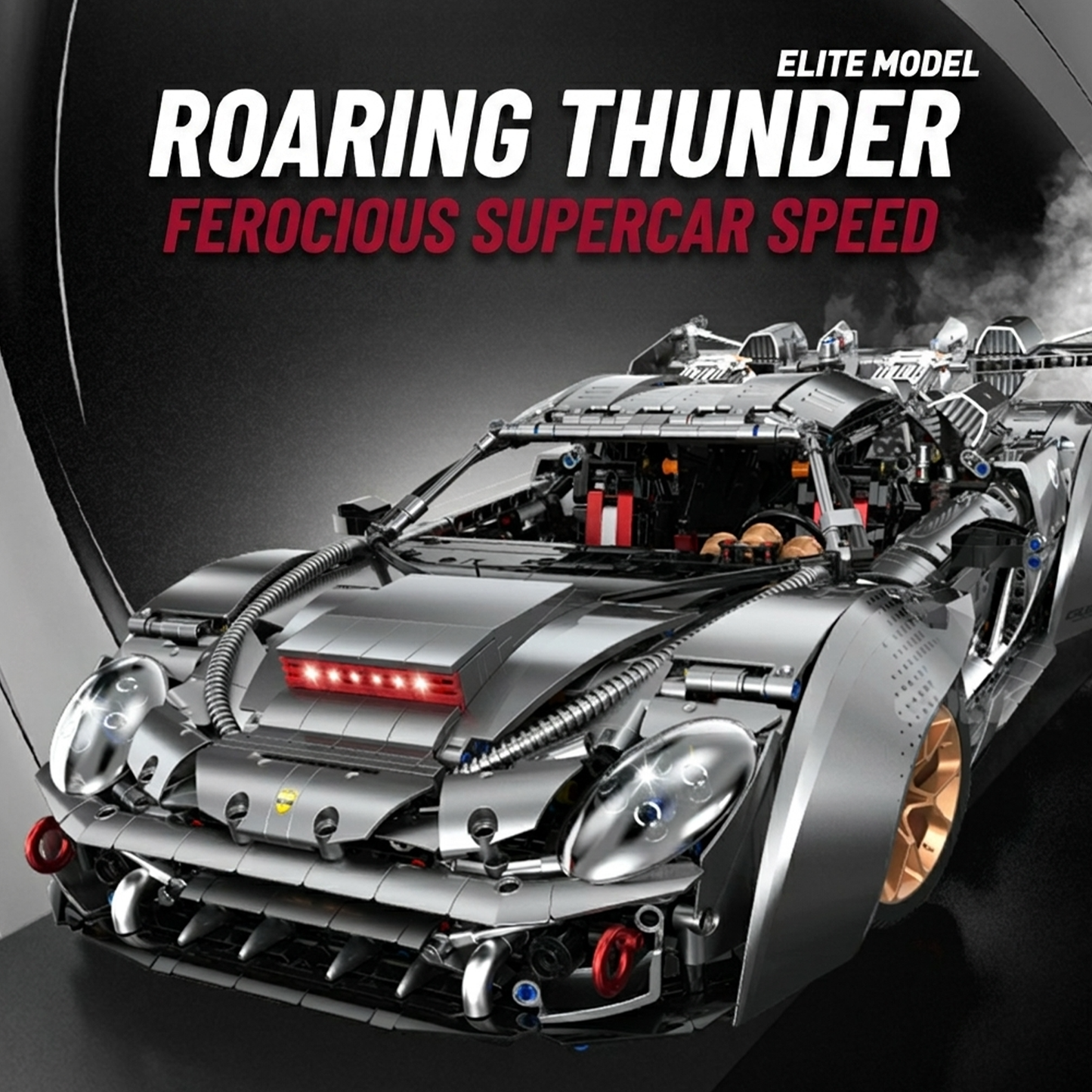 1:8 Electroplated Limited Edition Supercar Building Blocks BR10629