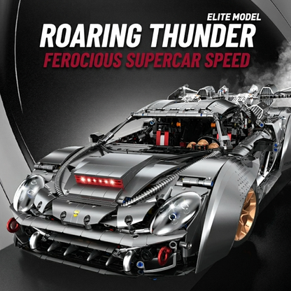1:8 Electroplated Limited Edition Supercar Building Blocks BR10629