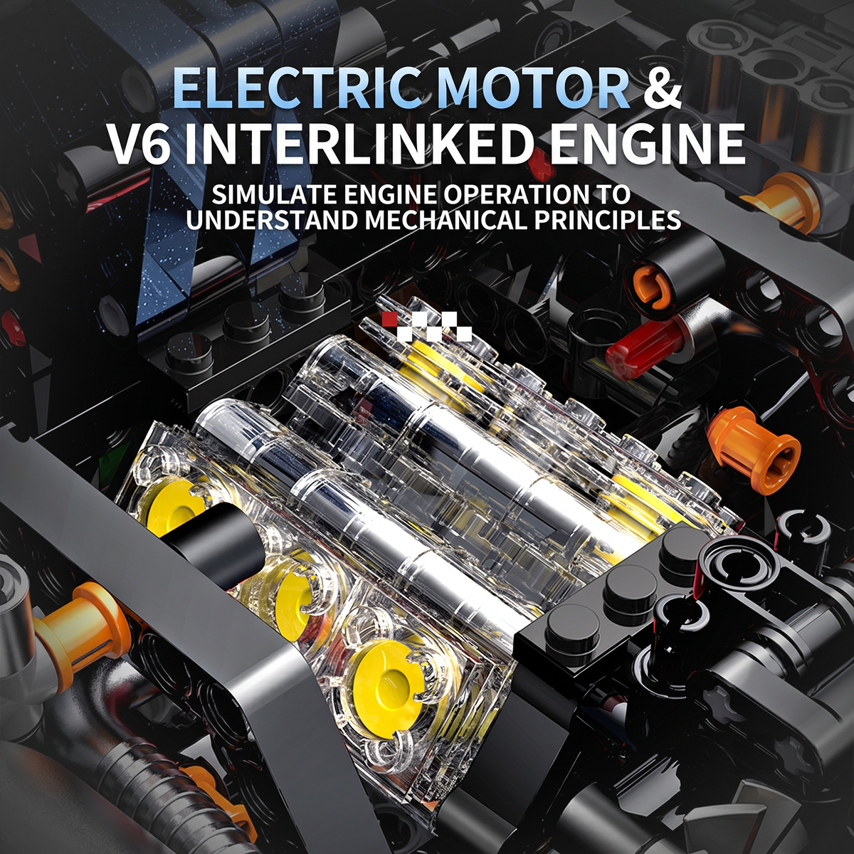 1:8 Electroplated Track Hypercar Building Set — Silver
