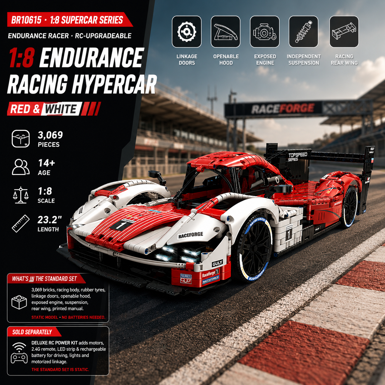 1:8 Endurance Racing Hypercar — Red White