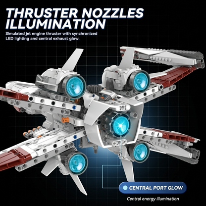 Four-Wing Space Starfighter Building Kit