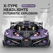 1:8 Futuristic Hypercar Building Set — Noir Purple