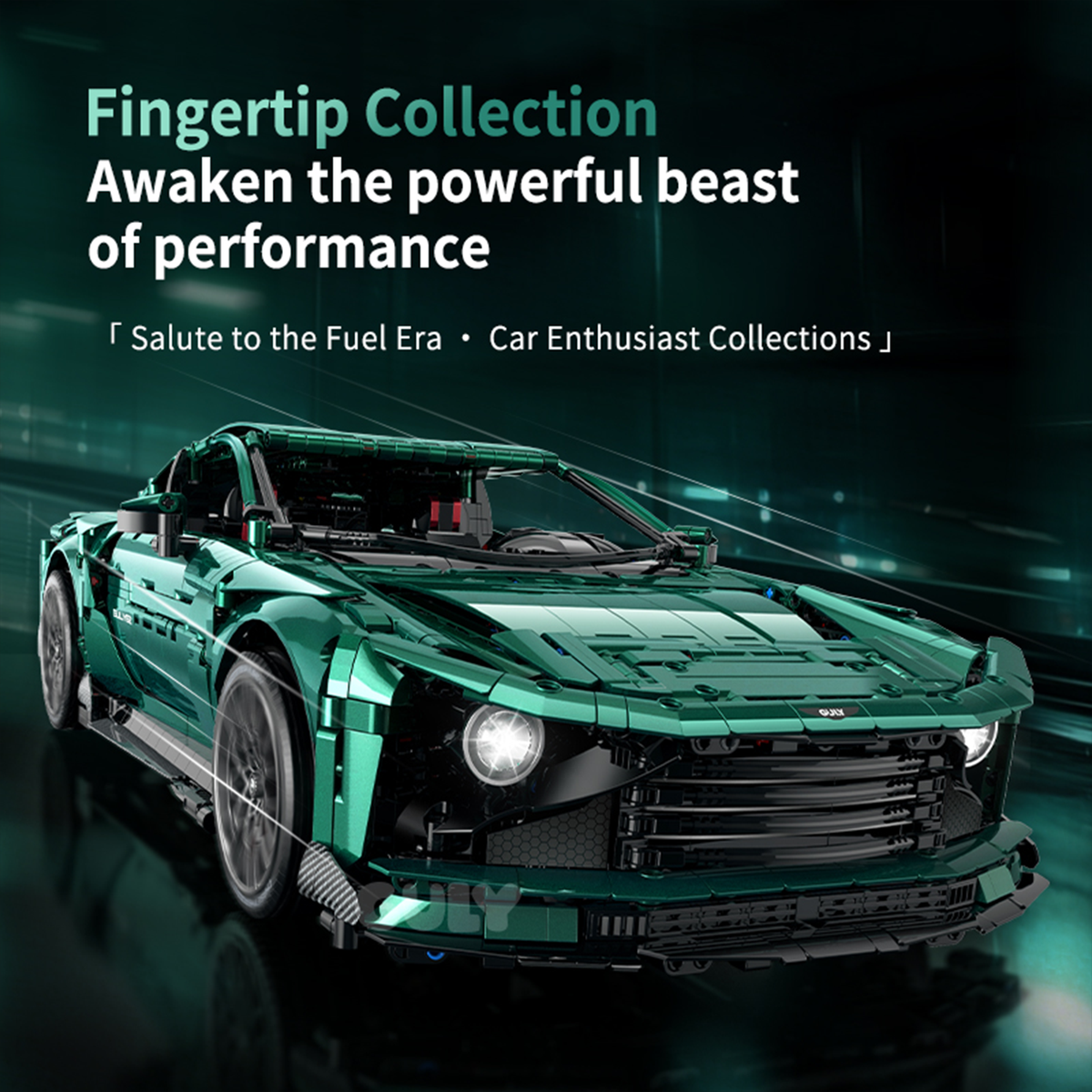 1:8 GT Supercar Building Set — Racing Green