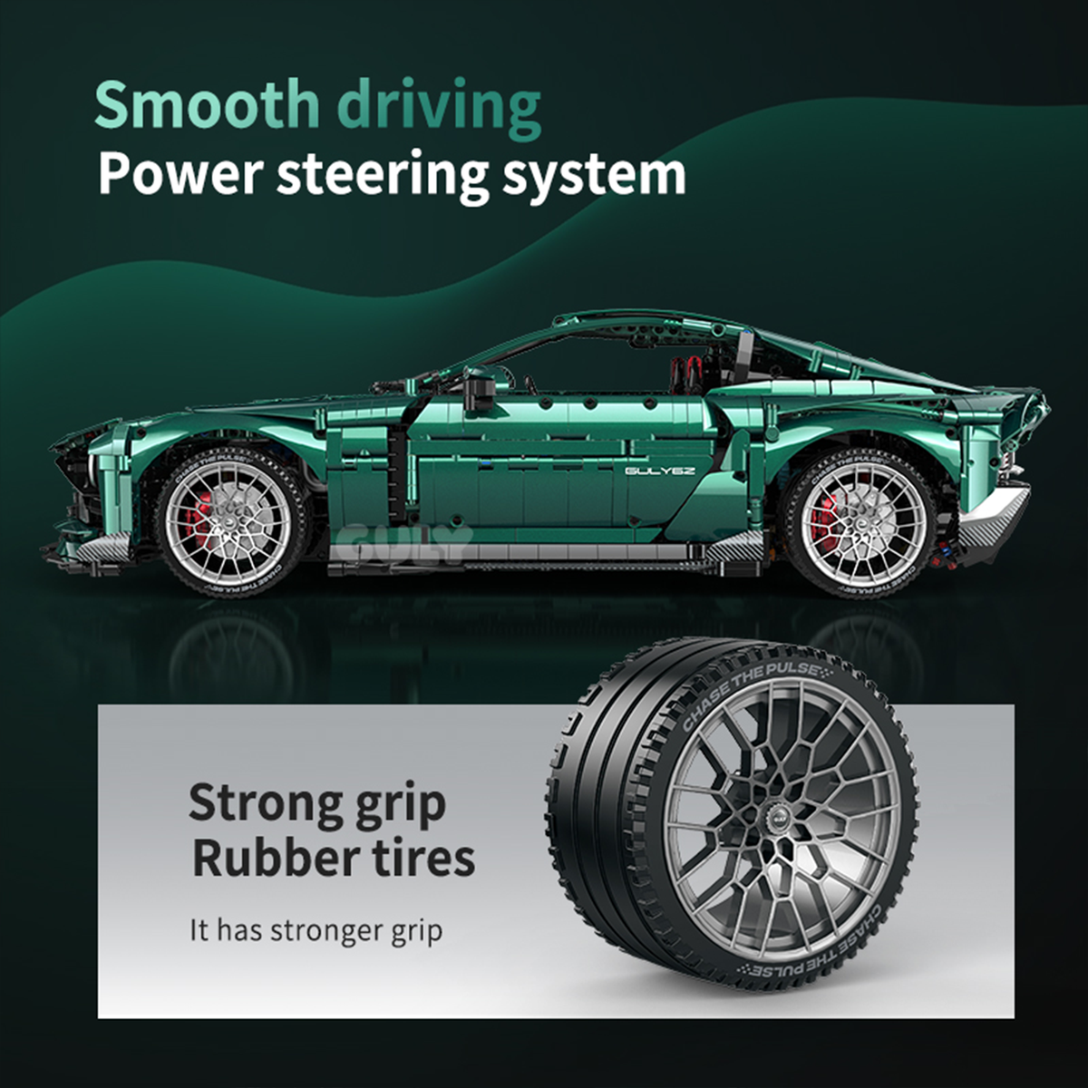1:8 GT Supercar Building Set — Racing Green