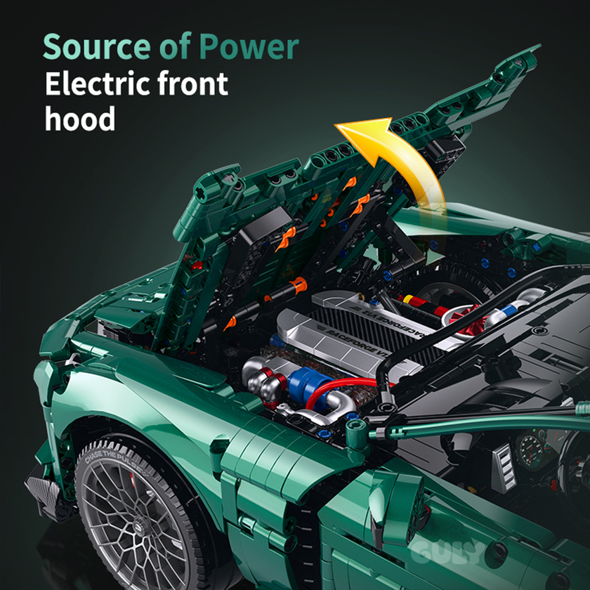 GT supercar building set mechanical details