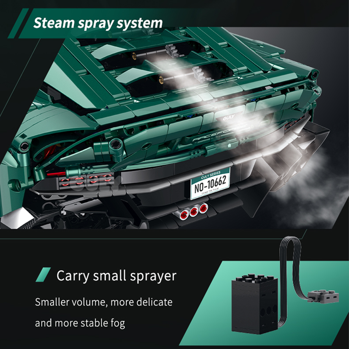 1:8 GT Supercar Building Set — Racing Green