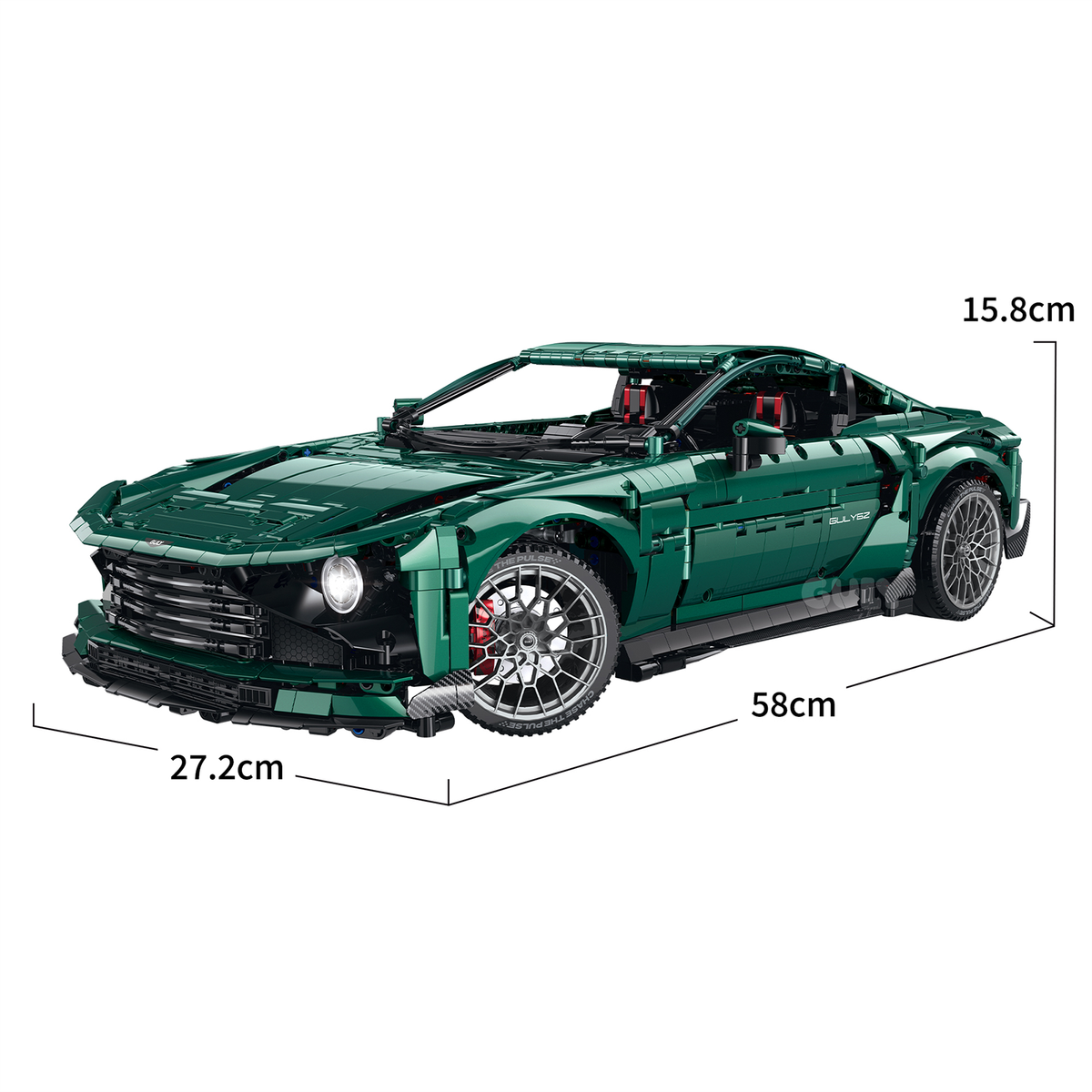 1:8 GT Supercar Building Set — Racing Green