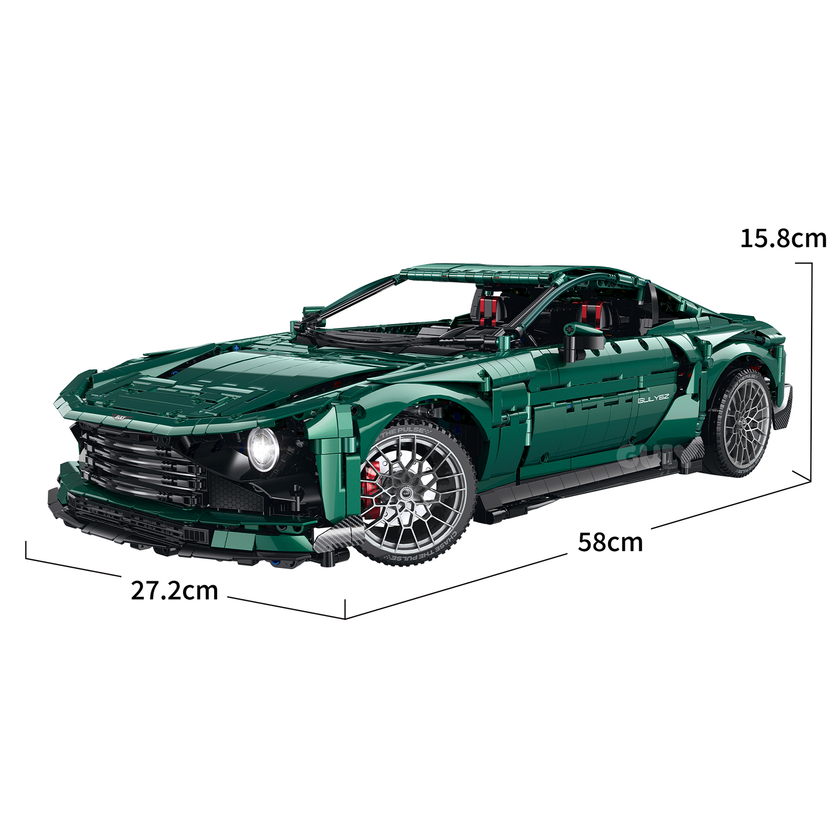 1:8 GT Supercar Building Set — Racing Green