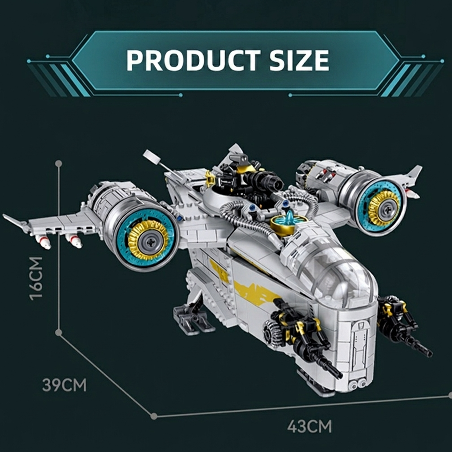 Interstellar Freighter Gunship Building Kit