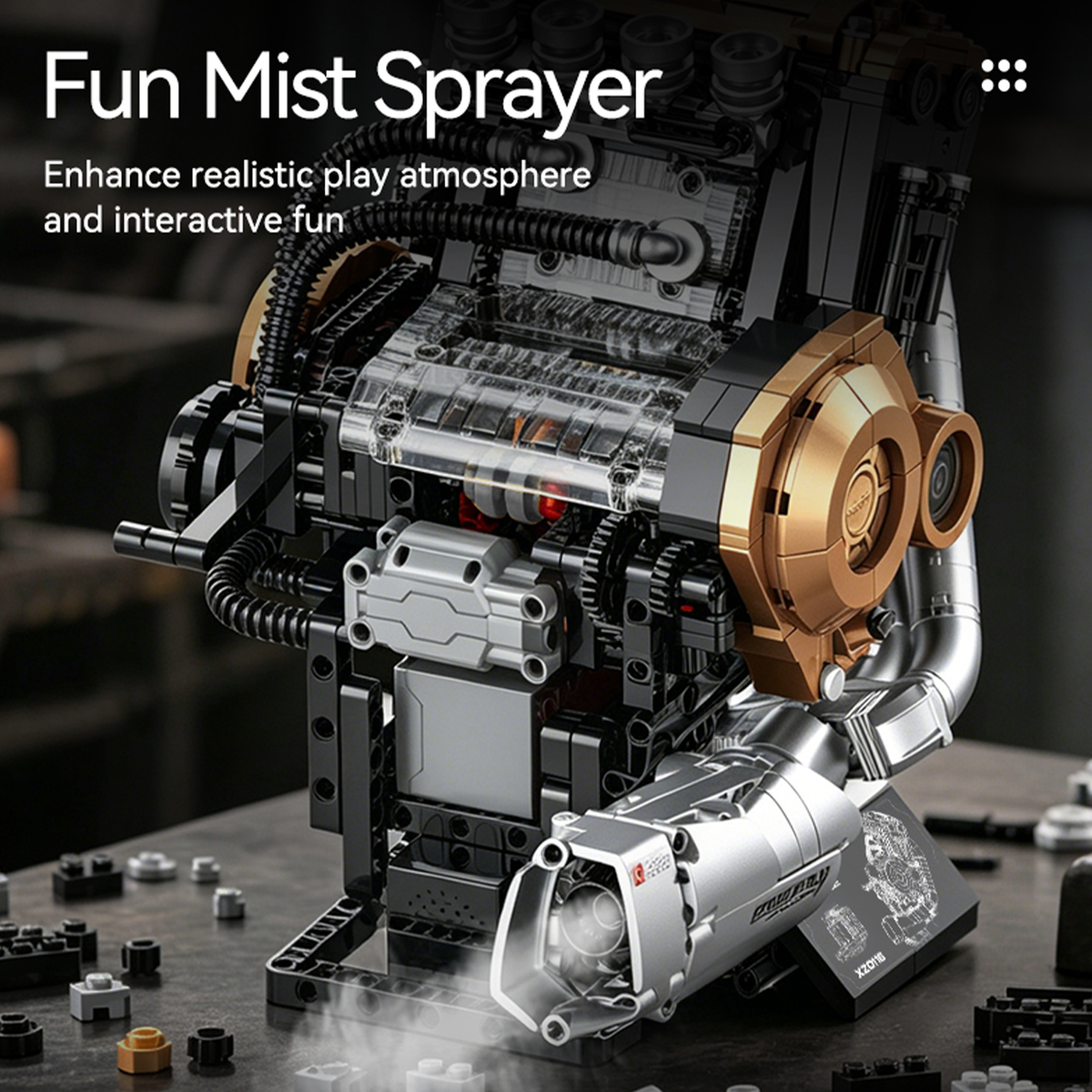 L4 Engine Model – Build a Working Engine with Spray & Sound Building Set