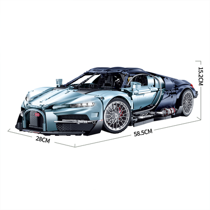 1:8 Luxury Hypercar Building Set — Ice Blue BR10648