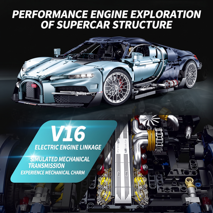 1:8 Luxury Hypercar Building Set — Ice Blue BR10648