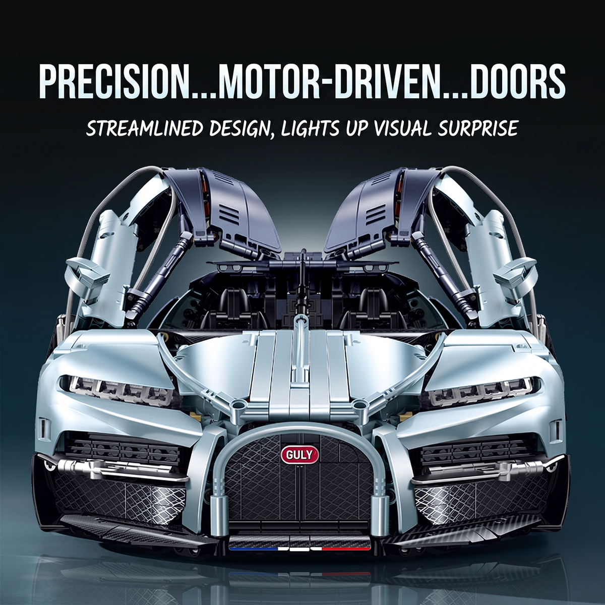 1:8 Luxury Hypercar Building Set — Ice Blue BR10648