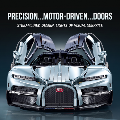 1:8 Luxury Hypercar Building Set — Ice Blue BR10648